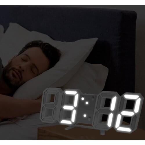 Snooze Table Clocks Digital Clocks Calendar Thermometer Electronic Clock LED Digital Wall Clock Alarm Hanging Watch