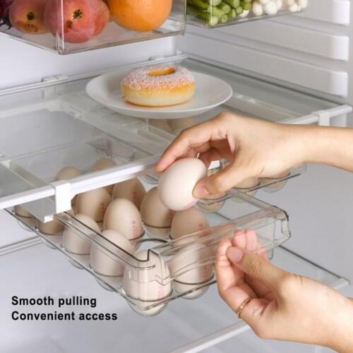 Newest Arrival Refrigerator Storage Box Portable Basket Large Capacity Vegetables Egg Fruit Holder Clipping Hanging Drawer