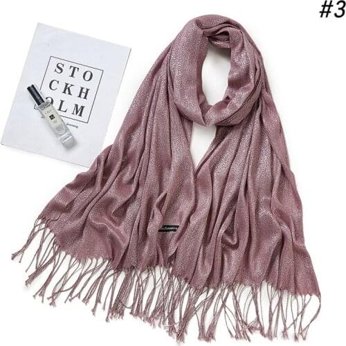 75*175CM New Glitter Headscarf Female High Quality Rayon Silver Silk Gypsophila Scarf Shawl Women Turban Turbans for Women