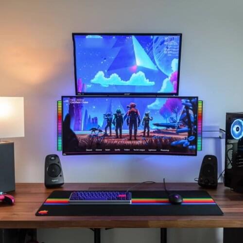 New RGB Voice-Activated Pickup Rhythm Ambient Light Creative Colorful Sound Control Ambient Light Music Level Indicator Hot