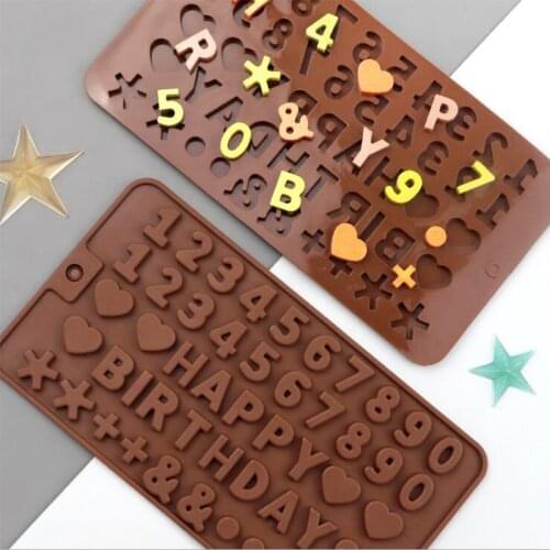 Loop Heart cake decorating tools silicone chocolate mold letter and number fondant molds sugarcraft cookies bakeware tools
