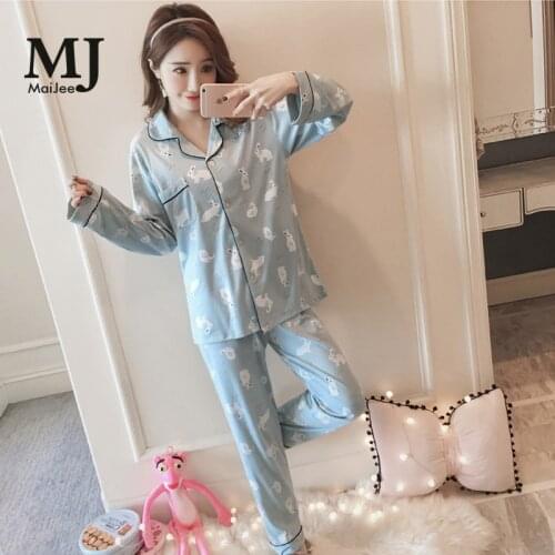 MaiJee Pink Pigiama Donna Night Suit Pajama Pijama Feminino Pyjama Femme lenceria Pijama Set Pyjamas Women Pijamas Mujer Pajamas