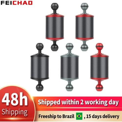 Enhanced Dia 60mm Carbon Fiber Float Buoyancy Aquatic Arm 5" 8" Dual Ballhead 1" DSLR Camera Tray Underwater Diving Accessories