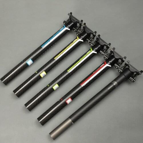 TOSEEK Full Carbon Fiber Bicycle Seatpost MTB Mountain Road Bike Cycling seat tube Bicycle Parts 27.2/30.8/31.6*350/400MM