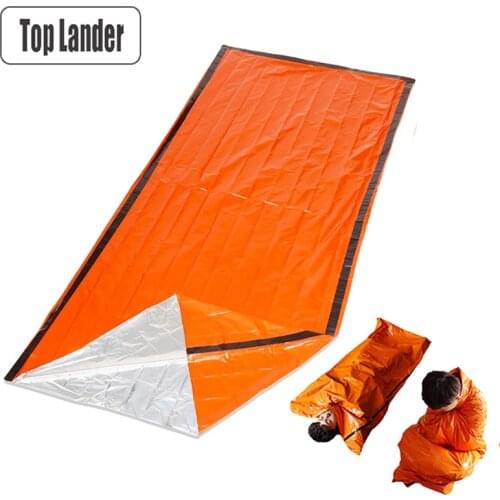 Portable Emergency Sleeping Bag Thermal Survival Bivvy Sack First Aid Emergency Blanket for Outdoor Camping Hiking Adventure