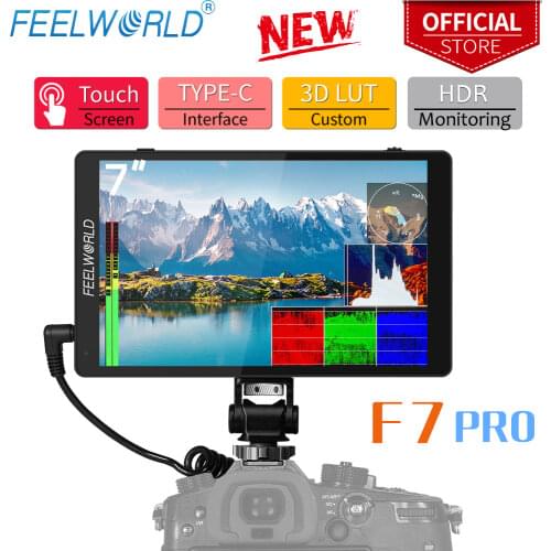 FEELWORLD F7 PRO 7" IPS Touch Screen3D LUT DSLR On-Camera Field Director Monitor HDMI 4K 60Hz HD with F970 External Power Panel