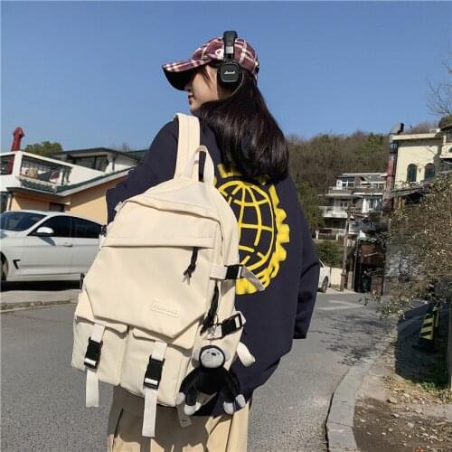 Schoolbags for men and women Korean Harajuku high school students large-capacity tide backpack ulzzang student bag couples