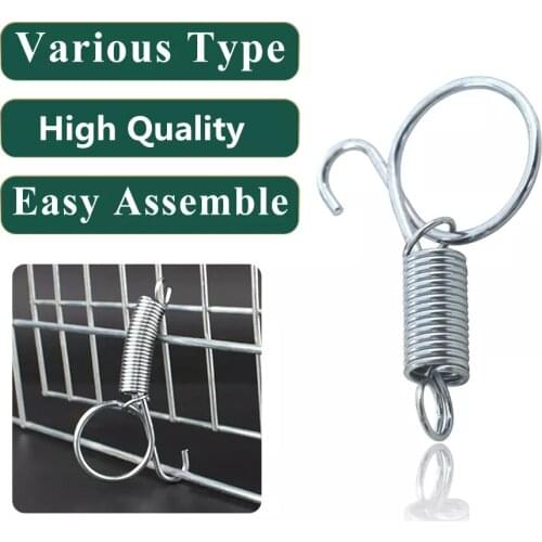 Rabbit Spiral Cage Door Latch Tension Spring Bird Cage Utensil Fixed Hook