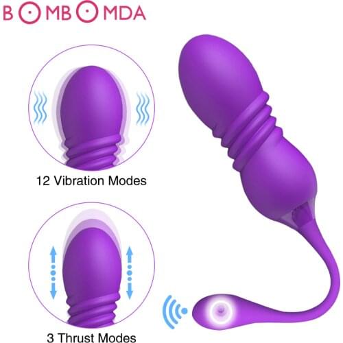 Bullet Vibrator Thrusting G-Spot Simulator Vaginal ball Anal Plug Vibrating Love Egg Masturbator Sex Toys For Women Adults Toys