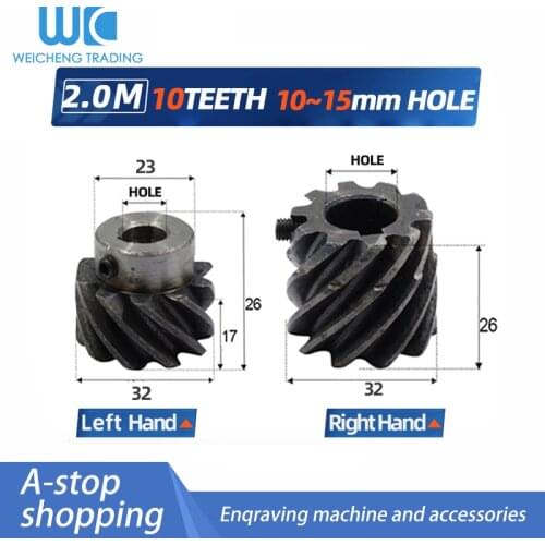 Helical gear 2M 10 teeth Inner hole 10/12/14/15 mm and Pinion Gear for Machinery Part