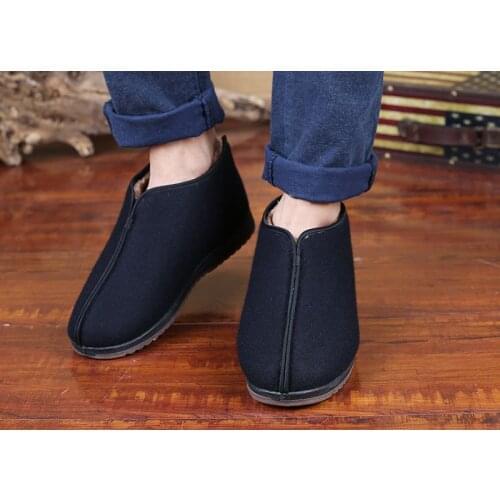 Winter warm taoist kung fu martial arts shoes shaolin monk kung fu shoes zen lay meditation sneakers wushu taiji shoes