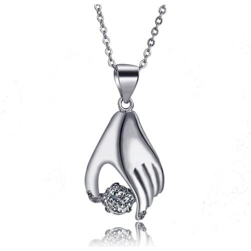 ZSLBS New Fashion Necklace For Women Clavicle Chain Choker Crystal Zircon Silver Pendant Necklaces Jewelry Gift Colier Femme