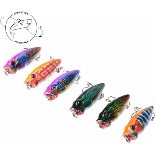 1Pcs 3D Painting Popper Lures Sea Fishing Hard Baits 3.5cm/2.7g Wobblers Crankbaits Artificial Pesca Isca For Fishing Gear