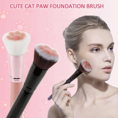 1pcs Makeup Brushes Cute Cat Paw Unique Desig Eye Shadow Blending Professiona Concealer Foundatio Brushes Cosmetic Cleaning Tool