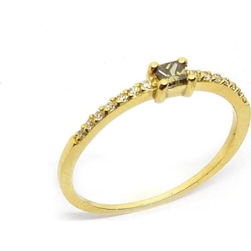 14k Gold Natural Colored Diamond Light Ring PY1461-2