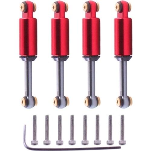 4Pcs Metal Mini Shock Absorber Damper for 1/24 RC Crawler Car Axial SCX24 90081 AXI00001 Upgrade Parts Accessories