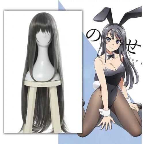 Anime Rascal Does Not Dream Of Bunny Girl Senpai Cosplay Wigs Sakurajima Mai Cosplay Wig Heat Resistant Synthetic Wig Hair Party