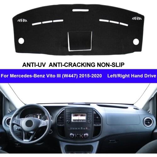 Car Auto Inner Dashboard Cover For Mercedes-Benz Vito III (W447) 2015 - 2020 Console Protector Carpet Dashmat Cape 2019 2018