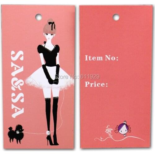 Clothing hang tag/garment customized tag/garment printed labels/printed swing tag/brand/dress tags Free shipping+drill hole