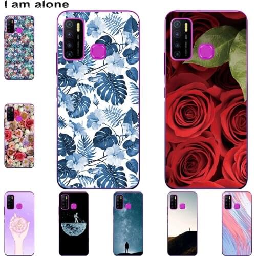 I am alone Phone Case For Infinix Hot 9 Hot 9 Play Hot 9 Pro Hot 10 2020 Bags Fashion Color Cute Cartoon Printed Paint Mobile