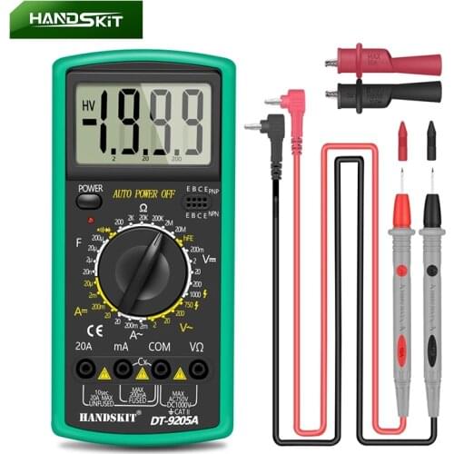 Handskit Multimeter AC DC Digital Multimeter Professional Tester Meter Voltmeter LCD Display 2000 counts Meter Tester