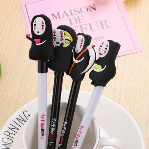 10pcs Hayao Miyazaki Anime Gel pen Thousands of God Hidden Creative Pen Cartoon No face Male pen School office Pen