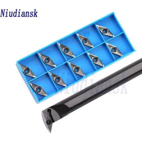 1pc S16Q-SVUBR11 S20R-SVUBR11 Internal Turning Tool Holder SVUBL + 10pcs VBGT1103 Inner Hole Carbide Inserts CNC Lathe Tool Suit