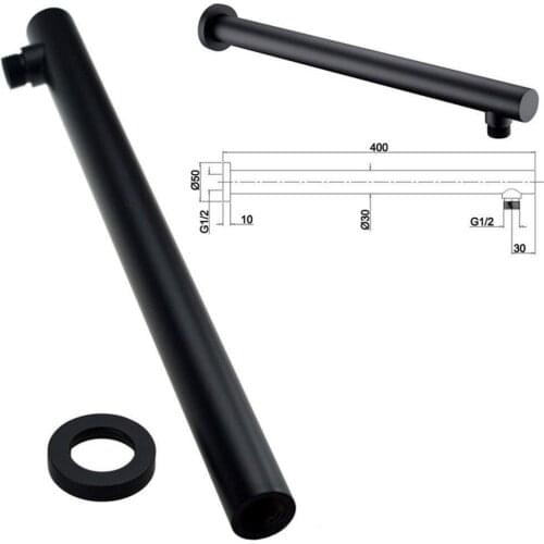 Brass black Wall Mounted Bathroom Shower Arm