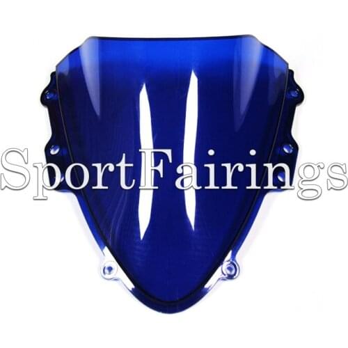 ABS Double Bubble Blue Windshield Windscreen For Suzuki GSXR 600 750 K4 Year 04 05 2004 2005 Motorcycles Tinted Windscreen New