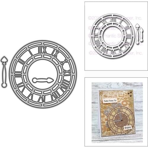2021 New Roman Clock Time Pointer Metal Cutting Dies for DIY Scrapbooking Decor and Card Making Paper Craft Embossing No Stamps