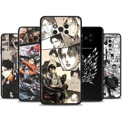 Attack On Titan Cute Clipart Capa for Mi Note 10 Pro Case For Poco X3 NFC M3 Pro M3 F3 F1 Caso For Xiaomi CC9 Pro A3 A2 Lite