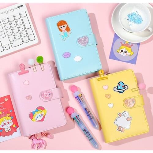 DIY Set Cute Girls Loose-leaf Hand-book A6 Diary Kawaii Notebook