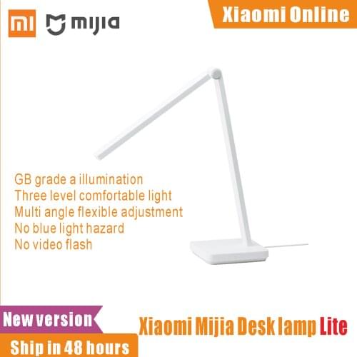 2021 Xiaomi Mijia Table Lamp Lite Touch Switch No Strobe Eye Protection Dimmable LED Desk Reading Light US Plug Shiftable Light