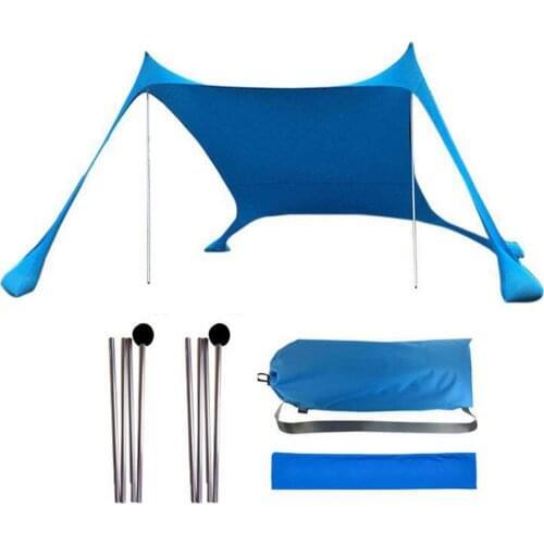 Camping Sunshade Canopy Tarp Beach Lightweight Sun Shade Tent With Sandbag Anchors Large Portable Picnic Garden Canopy