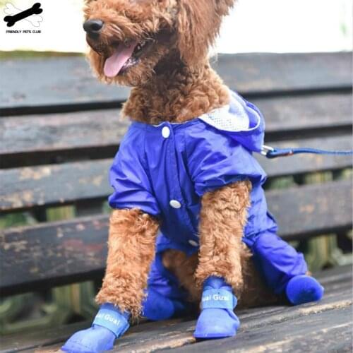 Rain Protective Boots Dog Shoes 4pcs Dog Cat Rain Protective Boots Waterproof Puppy Pet Shoes Boots Anti-slip