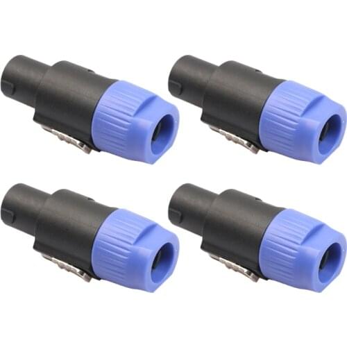 2021 New 4pcs 4 Speaker Plug Twist Lock Cable Connector For Neutrik Speakon NL4FC