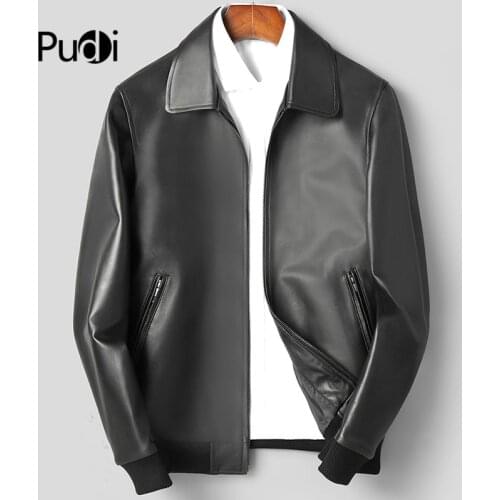 Pudi MT170 Brand New Man Real SheepSkin Coat Jacket Genuine Sheep Leather Jackets Winter Warm Coats Suit Outwear