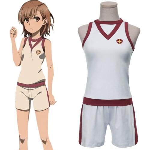 A Certain Scientific Railgun T Cosplay Misaka Mikoto Costume Girls Sports Clothes Halloween Carnival Suit