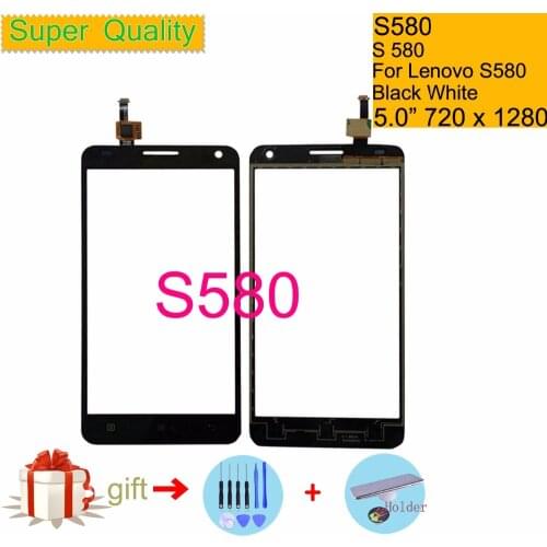 Original For Lenovo S580 S 580 Touch Screen Digitizer Touch Panel Sensor Front Outer Glass Lens S580 Touchscreen NO LCD 5.0"