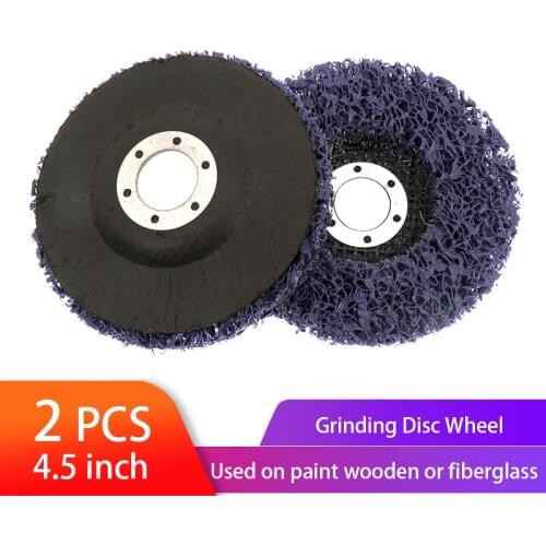 2pcs 4.5" Poly Strip Disc Wheel purple 115x15mm Car Paint Rust Removal Clean Angle Grinder Grinding Abrasive Wheels