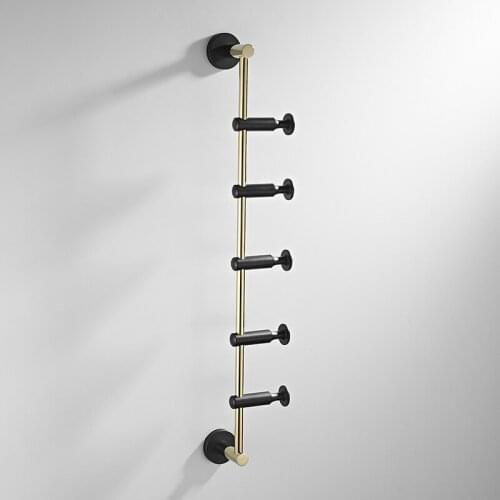 Black& gold bath active bathroom shelf living room coat rack hat rack wall hanger towel rack wall mount