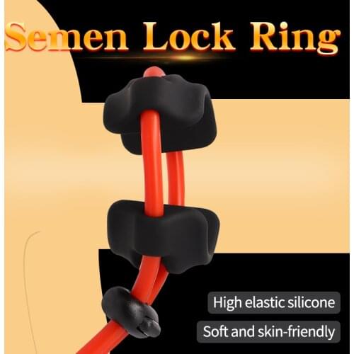 Delay Ejaculation Penis Ring Rope Adjustable Silicone Cock Rings Male Chastity Cage Cockrings Sex Toys for Men