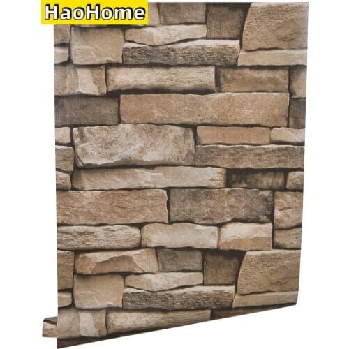 Stone Peel and Stick Contact Paper Faux Textured Stone Look Wallpaper Self Adhesive Removable Wall Covering for Livingroom