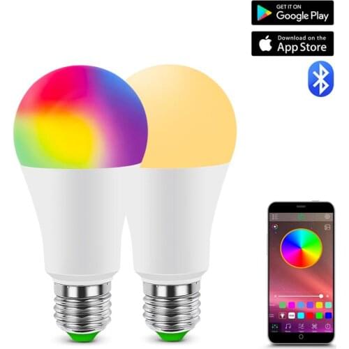 RGBW RGBWW LED Bulb E27 85V - 265V Wireless Bluetooth 4.0 APP Smart Control or IR Remote RGB Magic Lamp Home lighting