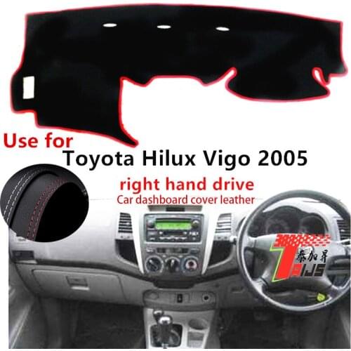 TAIJS Factory protective Casual Sun shade Leather Car Dashboard Cover For TOYOTA Hilux Vigo 2005 Right hand drive