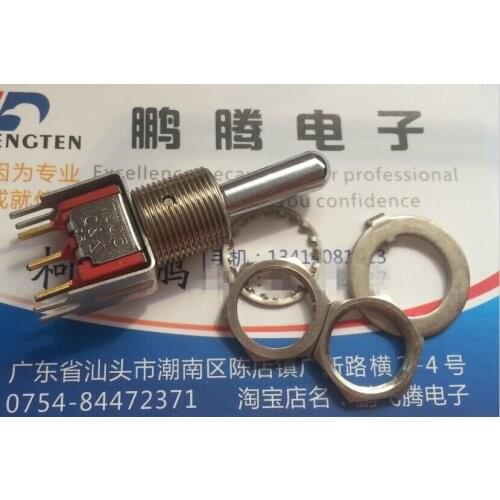 1PCS U.S. C&k 7105 Toggle switch with bracket 3 feet 3 gears double reset left and right reset rocker switch