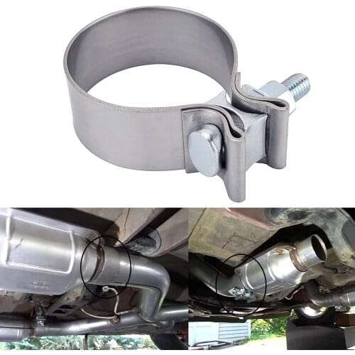 2.0" 2.25" 2.5" 3.0" 4.0" Stainless Exhaust Lap Joint Exhaust Band Clamp Exhaust Sleeve Butt Joint Clamp