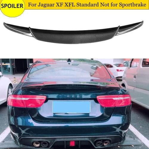 Carbon Rear Trunk Spoilers For Jaguar XF XFL Standard Boot Lid Tail Wing 2016-2019 NON Sportback / For Jaguar XE XEL 2015-2018