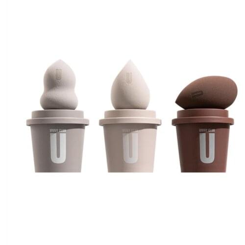 1set=3pcs UNNY Club Soft And Elastic Q-Soft Sponge Puff Cut Shape Water Drop Bevel Makeup Tool Soft Wet And Dry Double Use 3pcs