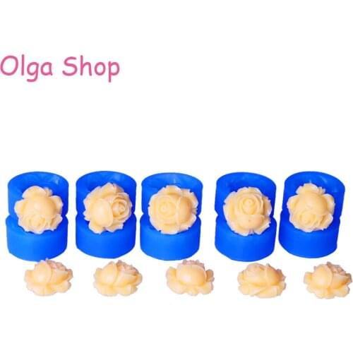 10PCS 10HYL041 Rose Mold Flower Silicone Mold Cake Decoration Sugarcraft Soap Resin Polymer Clay Mould Chocolate Candy Mold